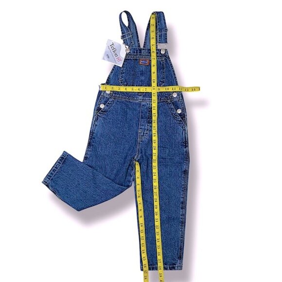 Beedz Bib Overalls Denim Long Pant Youth Medium Wash Adjustable Straps Size 5 - Picture 2 of 15